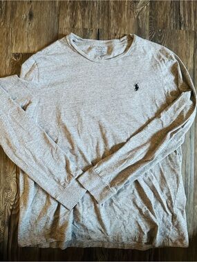 Polo by Ralph Lauren Heather Gray Long-Sleeve Crewneck Shirt